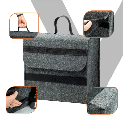 VOGO Torba do samochodu mała, ciemny szary CIENKI FILC