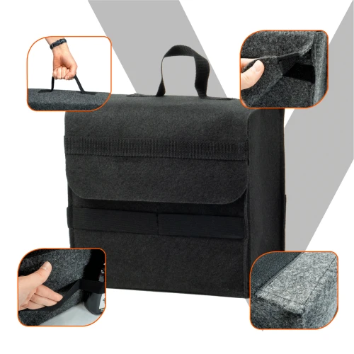 VOGO Torba do samochodu mała czarny CIENKI FILC