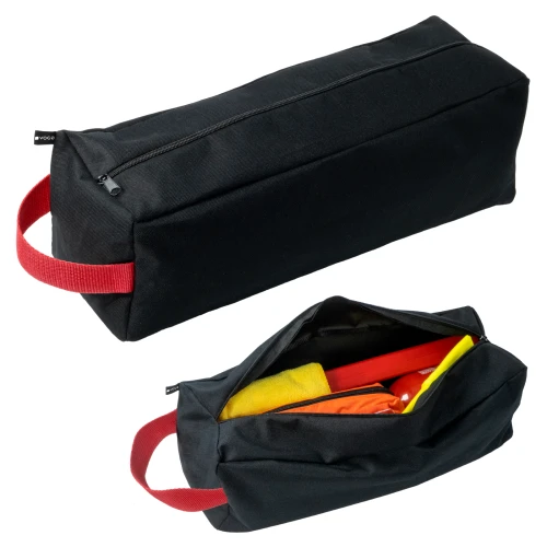 Torba do bagażnika na narzędzia gaśnicę trójkąt na rzep czarna jamnik