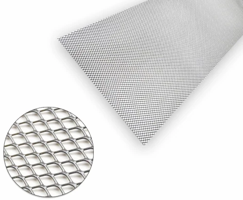 Siatka tuningowa srebrna 100x25 cm