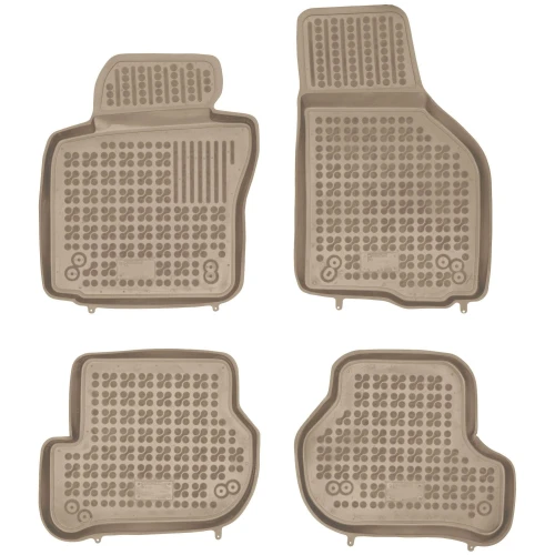 Dywaniki korytka gumowe beżowe do SEAT Leon 2005-2012 (MK2)