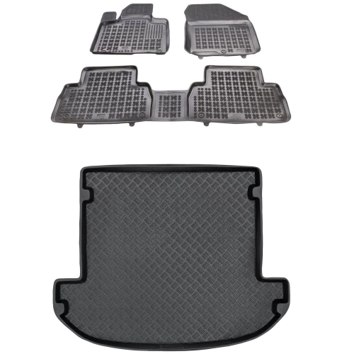 Dywaniki i mata zestaw komplet do Hyundai Santa Fe 2018-2024 (IV)