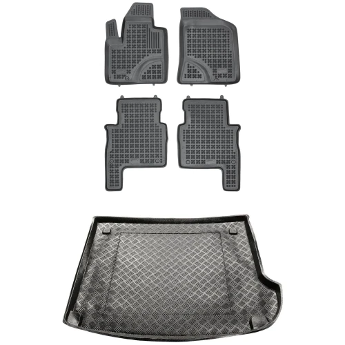 Dywaniki i mata zestaw komplet do Hyundai Santa Fe 2006-2012 (II)