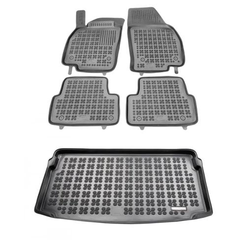 Dywaniki i mata gumowa zestaw komplet do Volkswagen Polo 2017- (VI)