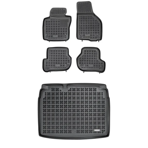 Dywaniki i mata gumowa zestaw komplet do Volkswagen Golf 2003-2009 (V)