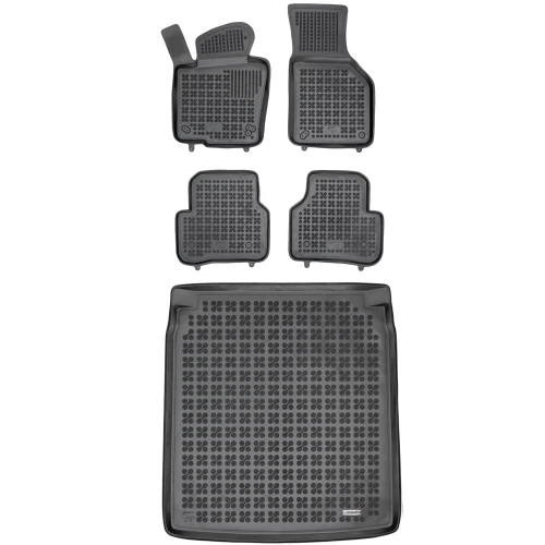 Dywaniki i mata gumowa zestaw komplet do Volkswagen Passat 2010-2014 (B7)