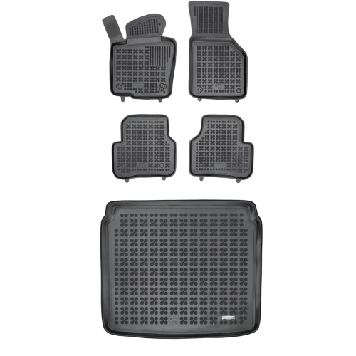 Dywaniki i mata gumowa zestaw komplet do Volkswagen Tiguan 2007-2016 (I)
