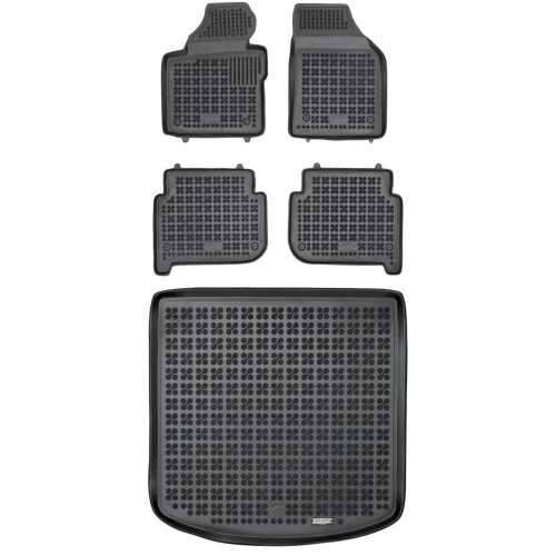 Dywaniki i mata gumowa zestaw komplet do Volkswagen Touran 2003-2015 (I)