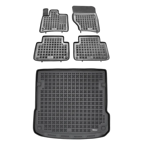 Dywaniki i mata gumowa zestaw komplet do Audi Q7 2005-2015 (4L)