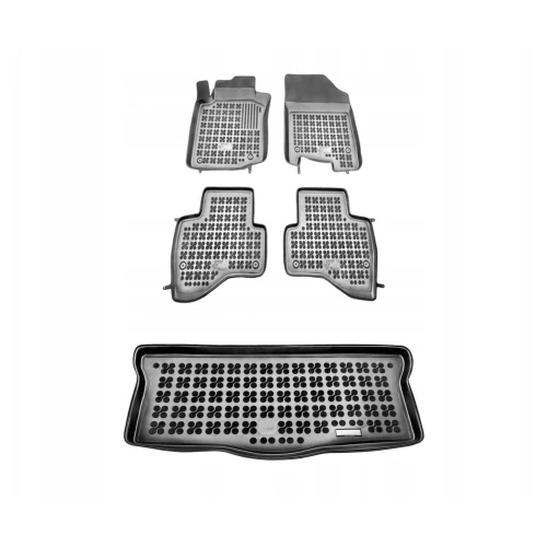 Dywaniki i mata gumowa zestaw komplet do Toyota Aygo 2005-2014 (I)