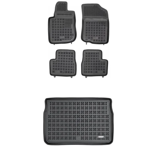 Dywaniki i mata gumowa zestaw komplet do Peugeot 208 2012-2019