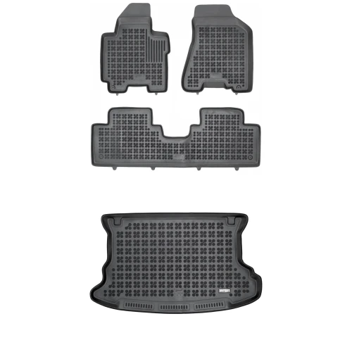 Dywaniki i mata gumowa zestaw komplet do Kia Sportage 2004-2010 (II)