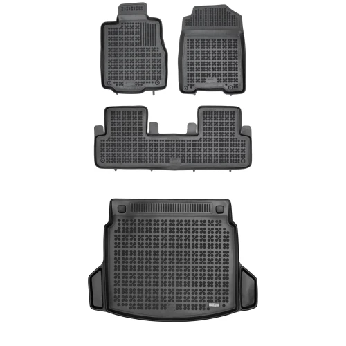 Dywaniki i mata gumowa zestaw komplet do Honda CR-V 2012-2018 (IV)