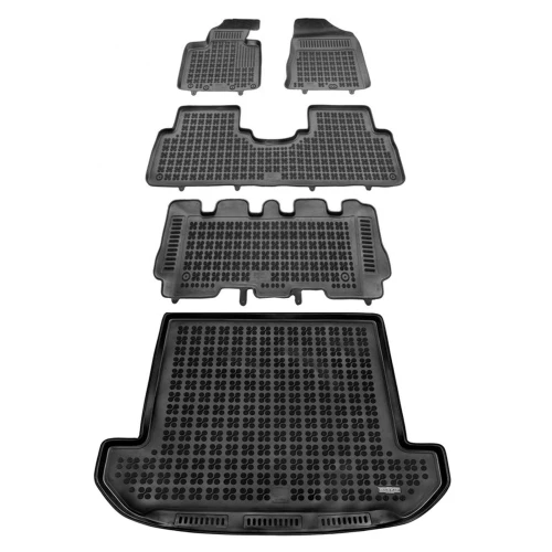 Dywaniki i mata gumowa zestaw komplet do Kia Sorento 2014-2020 (III)