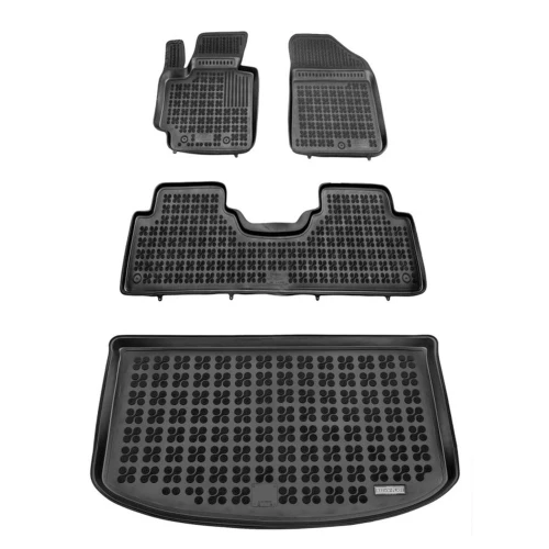 Dywaniki i mata gumowa zestaw komplet do Kia Soul 2013-2019 (II)