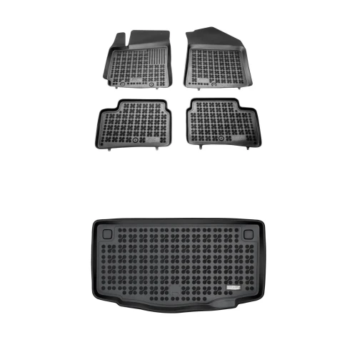 Dywaniki i mata gumowa zestaw komplet do Hyundai i10 2013-2019 (II)