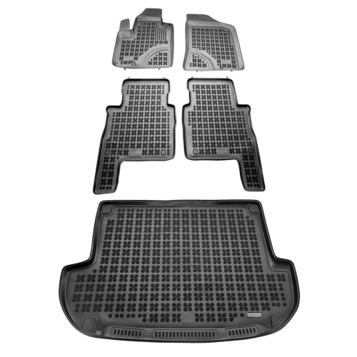 Dywaniki i mata gumowa zestaw komplet do Hyundai Santa Fe 2006-2012 (II)