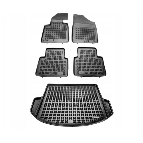 Dywaniki i mata gumowa zestaw komplet do Hyundai Santa Fe 2012-2018 (III)