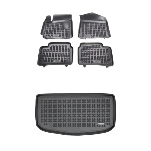 Dywaniki i mata gumowa zestaw komplet do Hyundai i10 2019- (III)