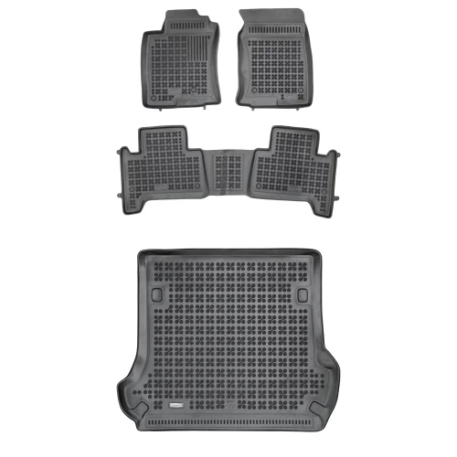 Dywaniki i mata gumowa zestaw komplet do Toyota Land Cruiser 2002-2010 (J120)