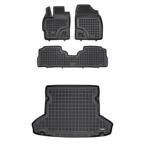 Dywaniki i mata gumowa zestaw komplet do Toyota Prius+ 2011-2021 (XW40)