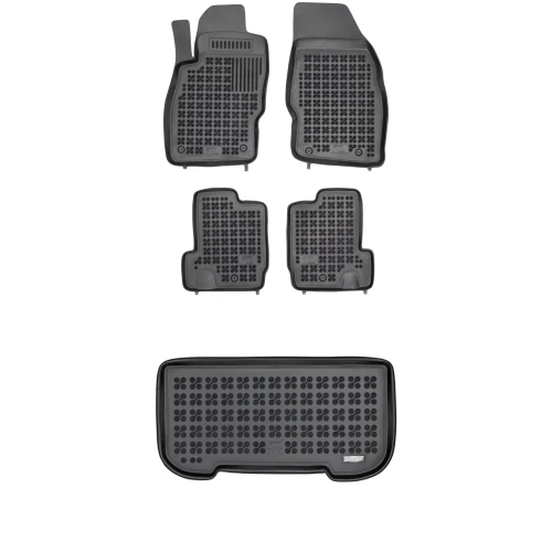 Dywaniki i mata gumowa zestaw komplet do Opel Adam 2012-2019
