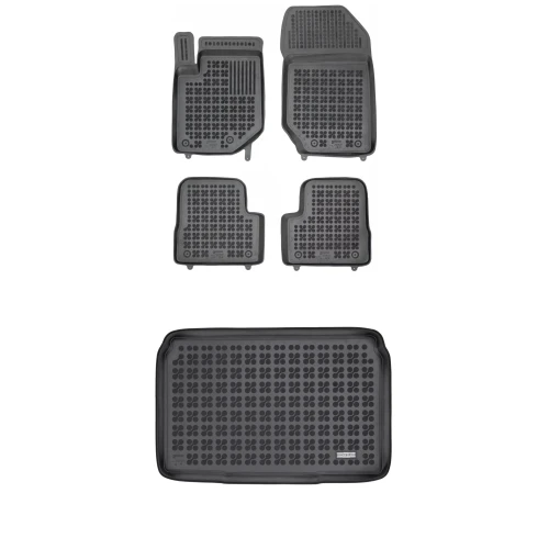 Dywaniki i mata gumowa zestaw komplet do Peugeot 208 2019-