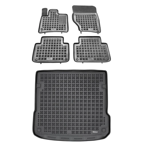 Dywaniki i mata gumowa zestaw komplet do Audi Q7 2015- (4M)