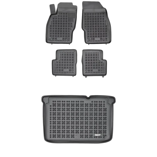 Dywaniki i mata gumowa zestaw komplet do Opel Corsa 2006-2014 (D)
