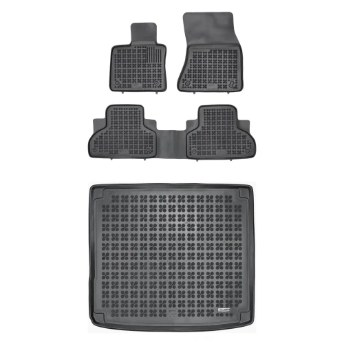Dywaniki i mata gumowa zestaw komplet do BMW X6 2014-2019 (F16)