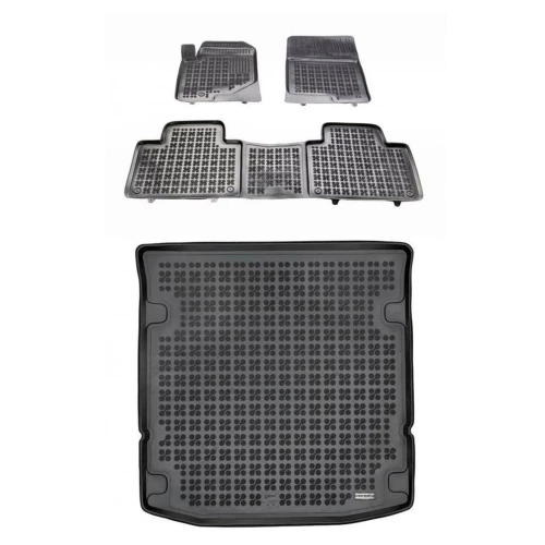 Dywaniki i mata gumowa zestaw komplet do SsangYong Rexton 2017- (II)