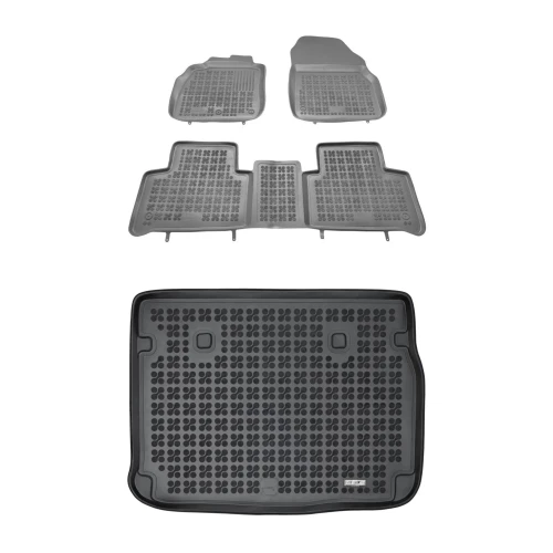 Dywaniki i mata gumowa zestaw komplet do Renault Scenic 2003-2009 (II)