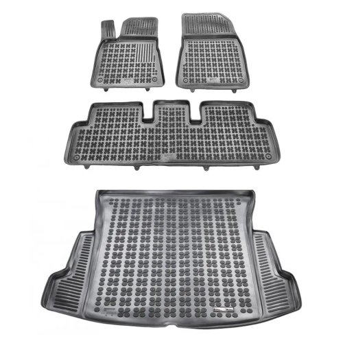 Dywaniki i mata gumowa zestaw komplet do Tesla Model 3 2017-