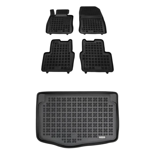 Dywaniki i mata gumowa zestaw komplet do Mazda 2 2014- (III)