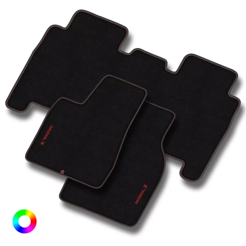 Dywaniki welurowe z haftem do Tesla Model X od 2015