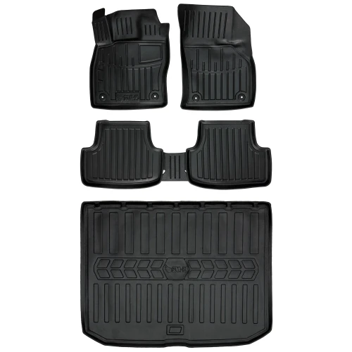 Dywaniki i mata gumowa do bagażnika zestaw 3D do Audi A3 8V (2012-2020) hatchback górna podłoga bagażnika