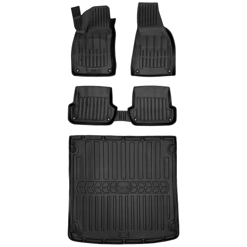 Dywaniki i mata gumowa do bagażnika zestaw 3D do Audi A4 B6 (2000-2006) kombi