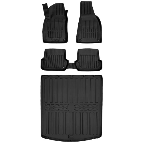 Dywaniki i mata gumowa do bagażnika zestaw 3D do Audi A4 B6 (2000-2006) sedan