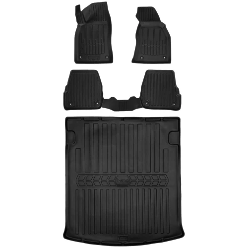 Dywaniki i mata gumowa do bagażnika zestaw 3D do Audi A6 C5 (1997-2004) sedan
