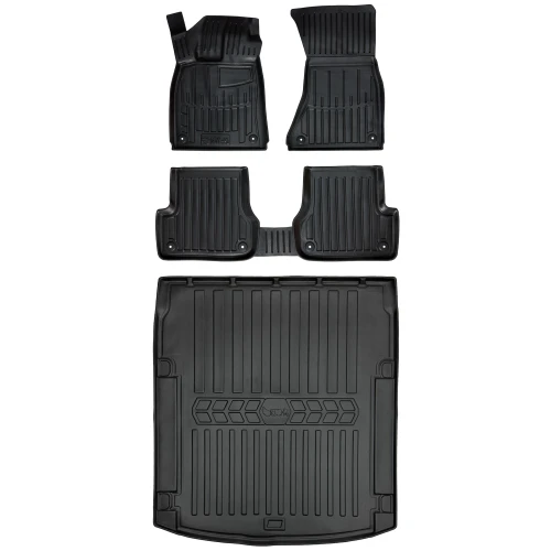 Dywaniki i mata gumowa do bagażnika zestaw 3D do Audi A6 C7 (2011-2018) sedan