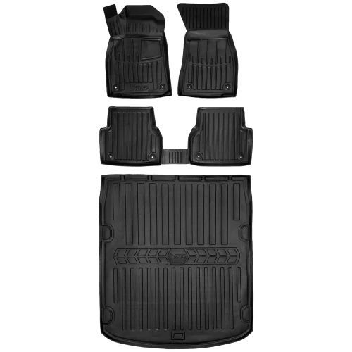 Dywaniki i mata gumowa do bagażnika zestaw 3D do Audi A6 C8 (2018-2025) sedan