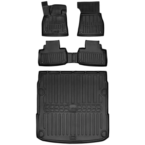 Dywaniki i mata gumowa do bagażnika zestaw 3D do Audi e-tron Sportback (od 2020) liftback