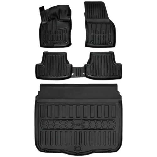 Dywaniki i mata gumowa do bagażnika zestaw 3D do Audi Q2 (2016-2020) suv dolna podłoga bagażnika przed liftem