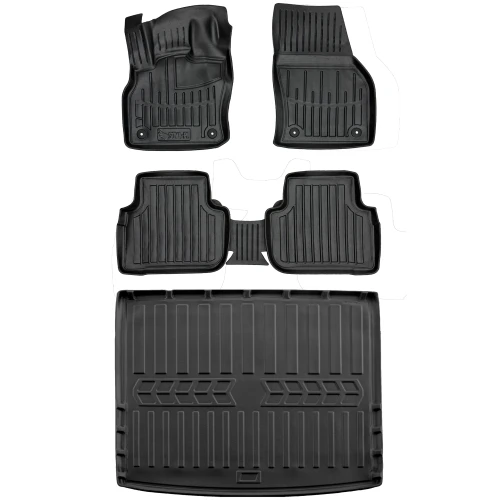 Dywaniki i mata gumowa do bagażnika zestaw 3D do Audi Q3 II F3 (2018-2025) suv