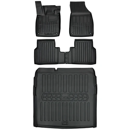 Dywaniki i mata gumowa do bagażnika zestaw 3D do Audi Q4 e-tron FZ (od 2021) suv dolna podłoga bagażnika