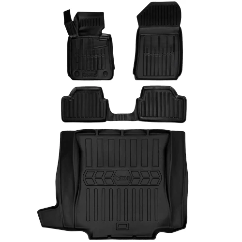 Dywaniki i mata gumowa do bagażnika zestaw 3D do BMW Seria 1 E87 (2004-2011) hatchback