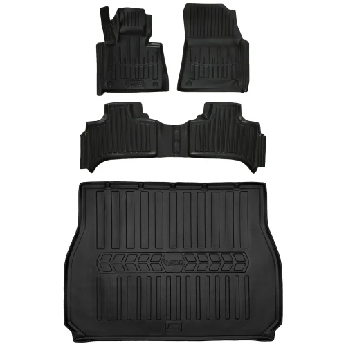 Dywaniki i mata gumowa do bagażnika zestaw 3D do BMW X5 E53 (1999-2006) suv