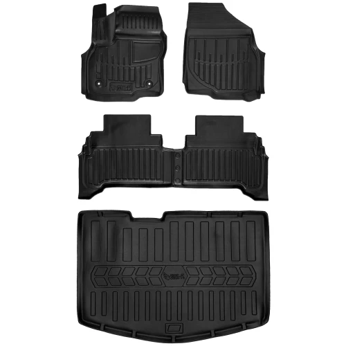 Dywaniki i mata gumowa do bagażnika zestaw 3D do Chevrolet Bolt (2016-2023) hatchback dolna podłoga bagażnika