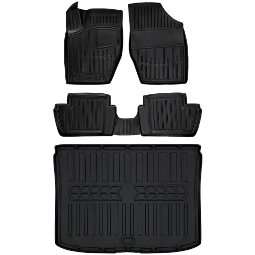 Dywaniki i mata gumowa do bagażnika zestaw 3D do Citroen C4 I L (2004-2010) hatchback