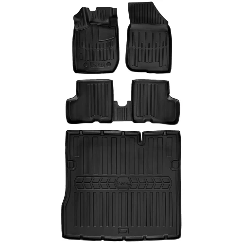 Dywaniki i mata gumowa do bagażnika zestaw 3D do Dacia Duster I (2015-2018) suv  z napędem 2x4 (2WD), po lifcingu